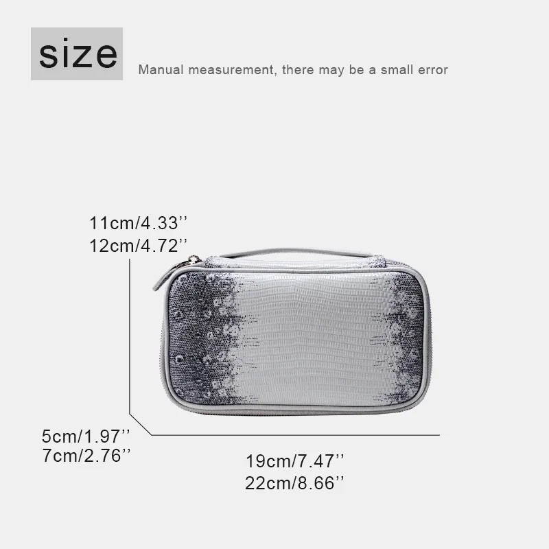 personnaliser les initiales en cuir véritable motif lézard sacs de maquillage pour femmes sacs à main et sacs à main de luxe 2026 nouveau en peau de vache avec miroir maquillage voyage affaires sac organisateur