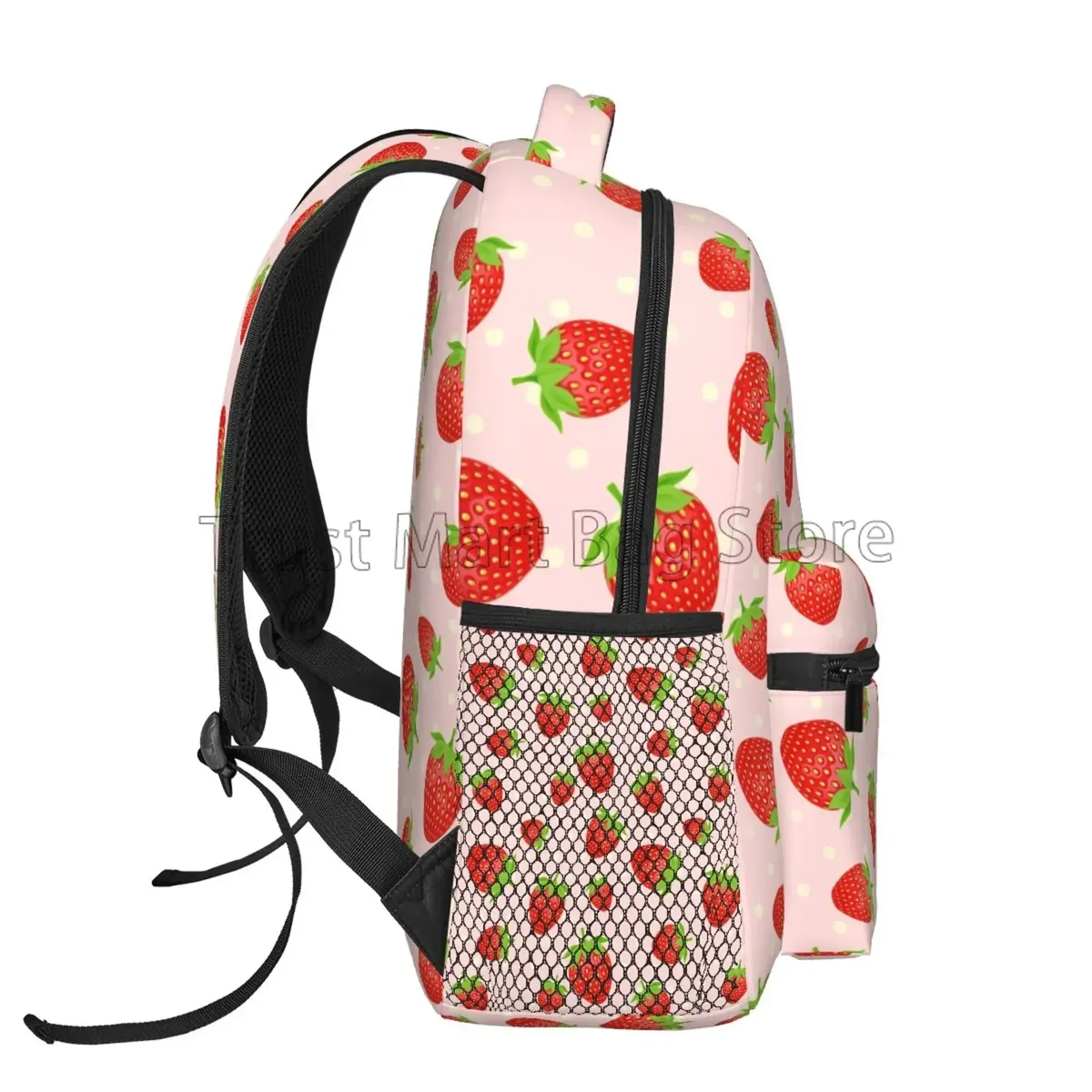sac à dos pour ordinateur portable fraise pour femmes filles travail scolaire voyage d'affaires sacs à dos d'ordinateur collège bookbag adapté pour ordinateur portable 15.6 pouces