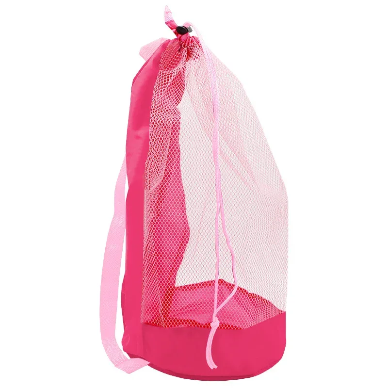 sac de plage pliable et portable en maille, 1 pièce, sac de natation, paniers de jouets de plage, sac de rangement, sacs étanches pour natation en plein air, sac sec