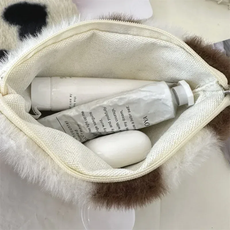 coeur imprimé mignon petit rouge à lèvres sac cosmétique voyage maquillage organisateur toilette sac de rangement pochette porte-carte sac à main sacs