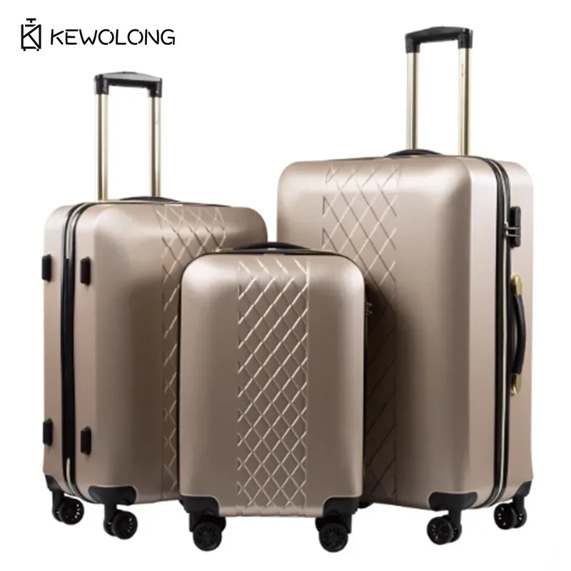 valise rigidite pc silencieuse serrure tsa motif géométrique diagonale forme rectangulaire couleur rose pâle usage voyage