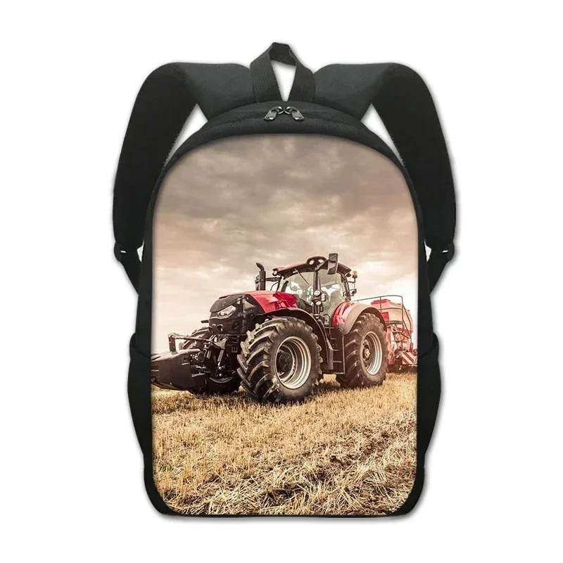sac à dos imprimé tracteur fskins pour adolescents, sacs d'école pour enfants, sac à dos décontracté pour hommes, sac à dos pour ordinateur portable, sac de livre portable, 16 pouces