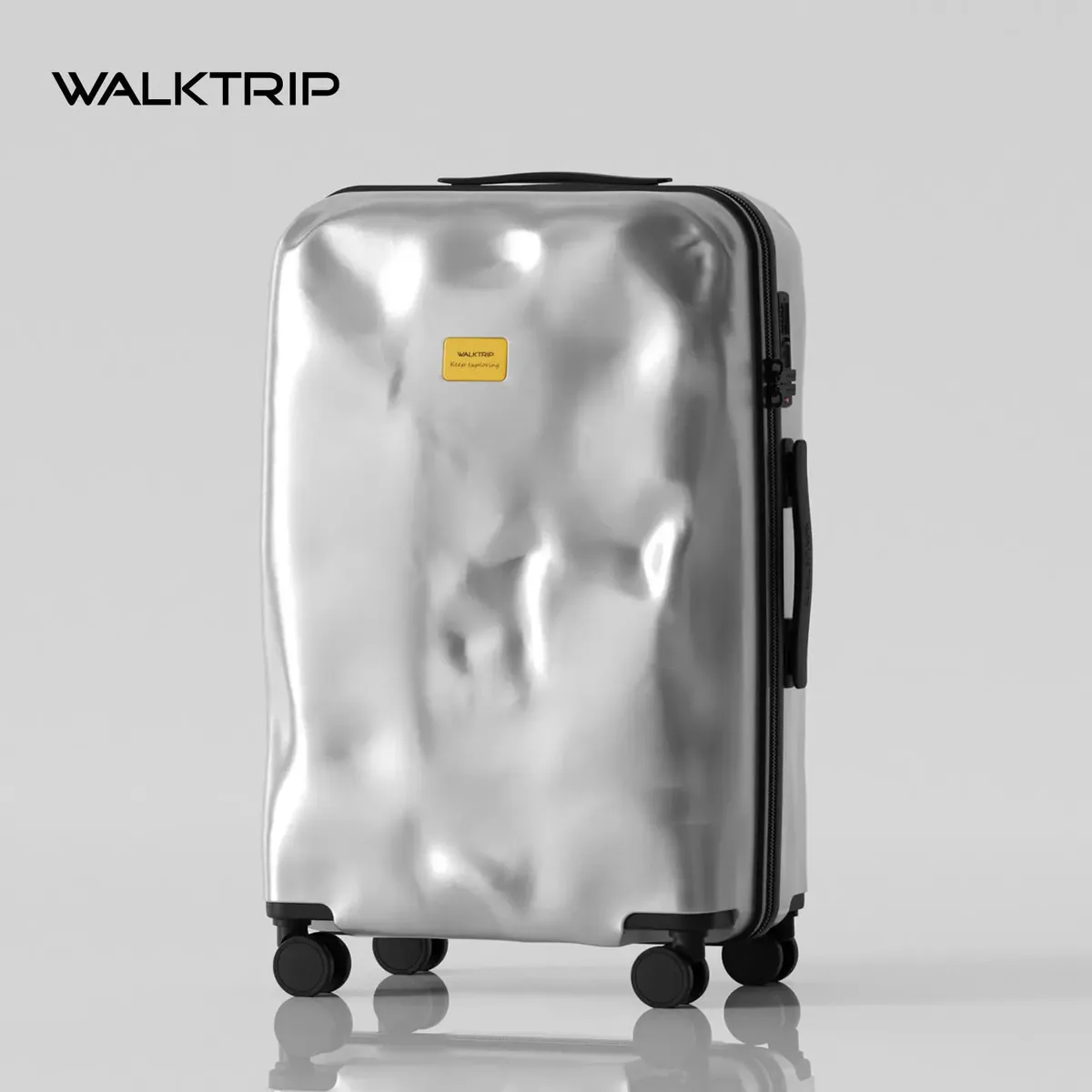 valise embossée walktrip, robuste et durable, bagage à main 20 pouces pour hommes et femmes, valise à roulettes 28 pouces avec serrure à combinaison24