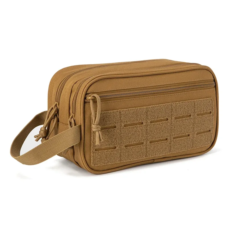 lhi trousse de toilette tactique pour hommes sac d'hygiène compartiment étanche outil de voyage molle petit kit dopp