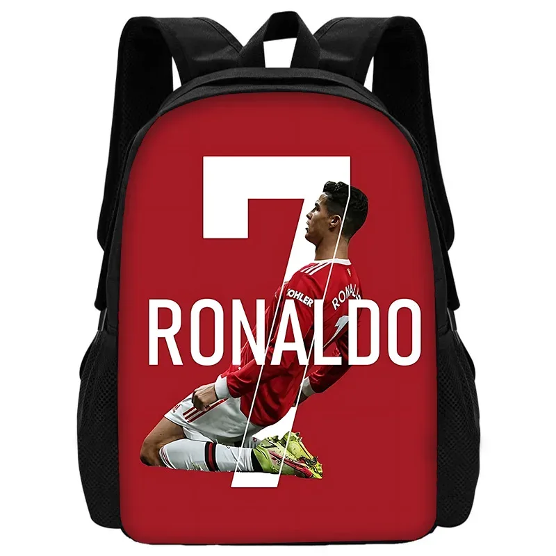 sac à dos de football r-ronaldos cr7 pour enfants, avec sacs à déjeuner, sacs à crayons, sacs d'école pour garçons et filles, meilleur cadeau