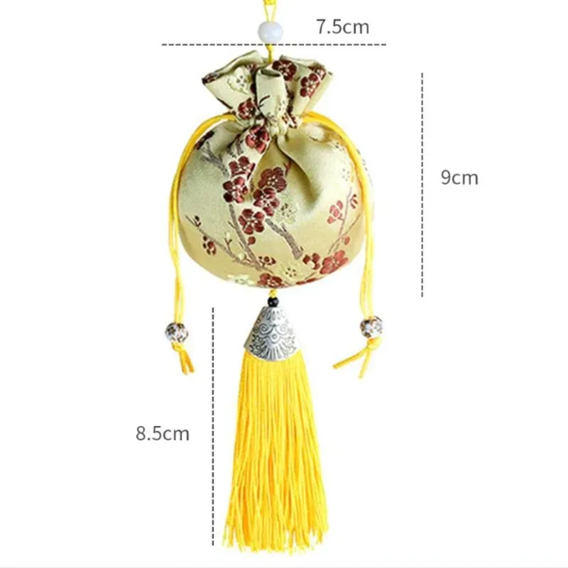 sachet vintage brocart hanfu accessoires voiture accrocher intérieur portable sachet bijoux sac de rangement