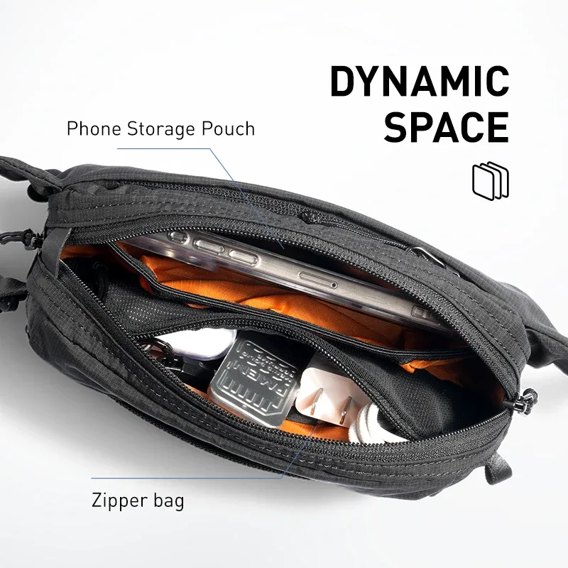 sac banane anti-rfid pour homme mark ryden, sac bandoulière antivol, sac banane léger pour les voyages, la randonnée, le travail