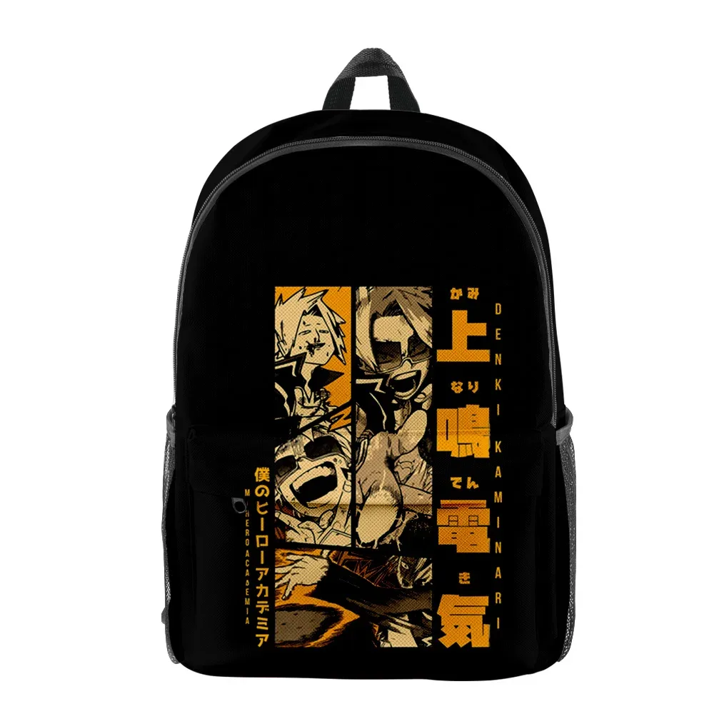 luxe populaire denki kaminari élève bookbag cahier sacs à dos impression 3d oxford imperméable garçons/filles voyage sacs à dos