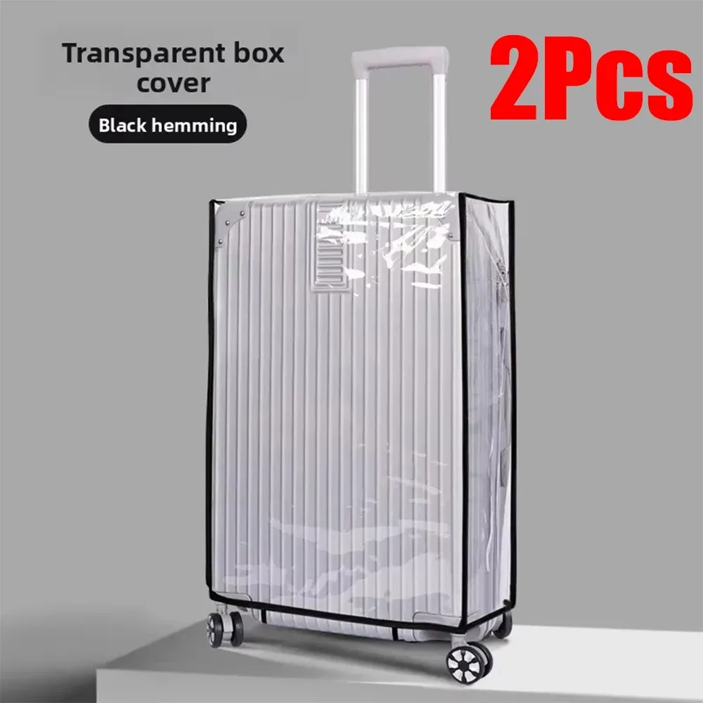 boîtier de chariot en pvc résistant à l'usure, housse de protection transparente et étanche en cuir anti-poussière pour valises, housses universelles pour bagages