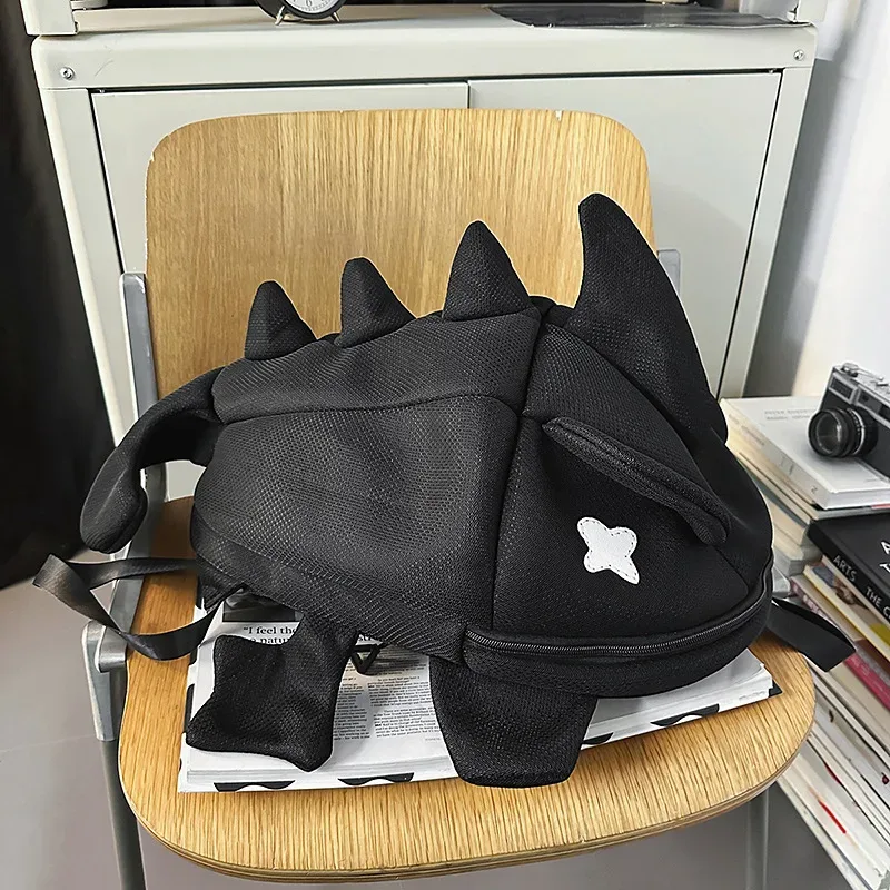 dessin animé créatif style coréen à la mode dinosaure monstre sac à dos pour garçons et filles étudiant requin