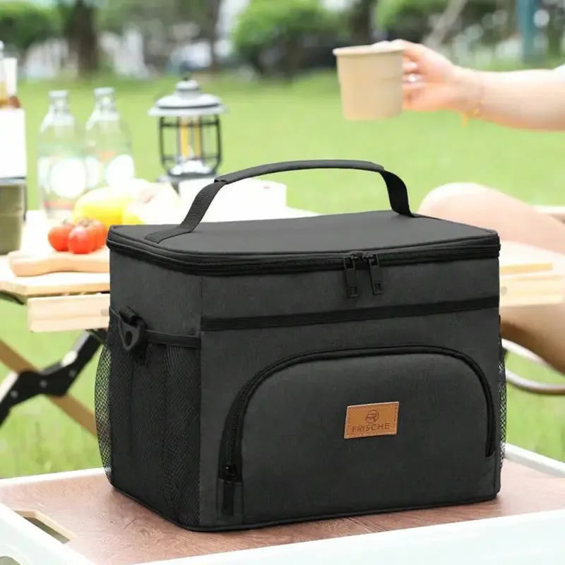 sac à dos isotherme grande capacité anti-fuite pour pique-nique, sac de rangement extérieur chaud et froid, sac à bandoulière