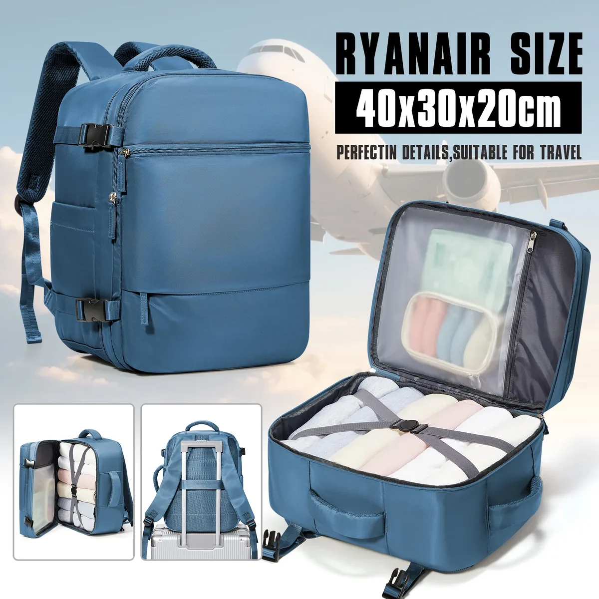 sac à dos ryanair, bagage à main, valise, sac à dos de cabine 40x30x20, sac à dos de travail pour homme, sac à dos pour ordinateur portable, sac à dos élégant pour femme