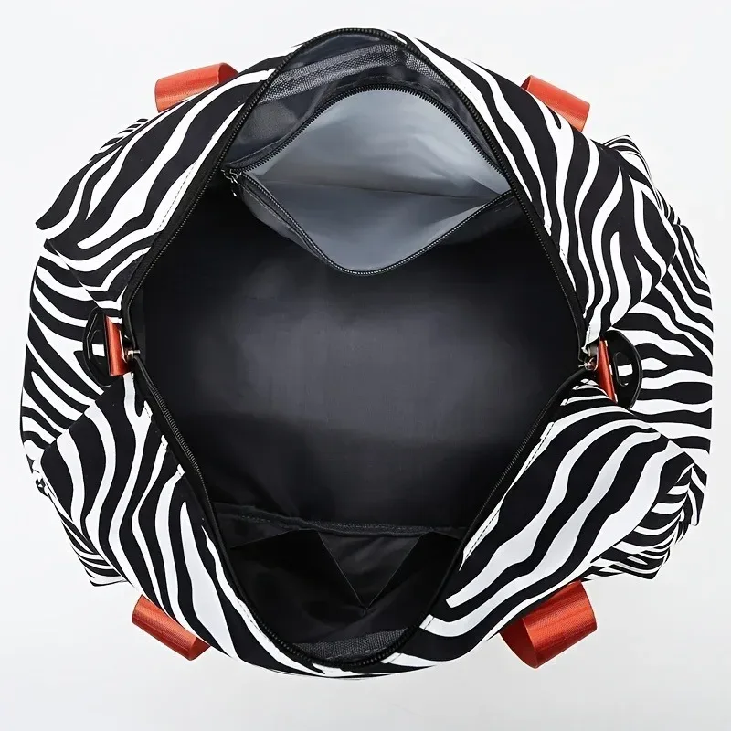 sac de voyage en nylon grande capacité avec imprimé animal, sac de sport et de gym, sac de rangement portable, sac de week-end pour femme