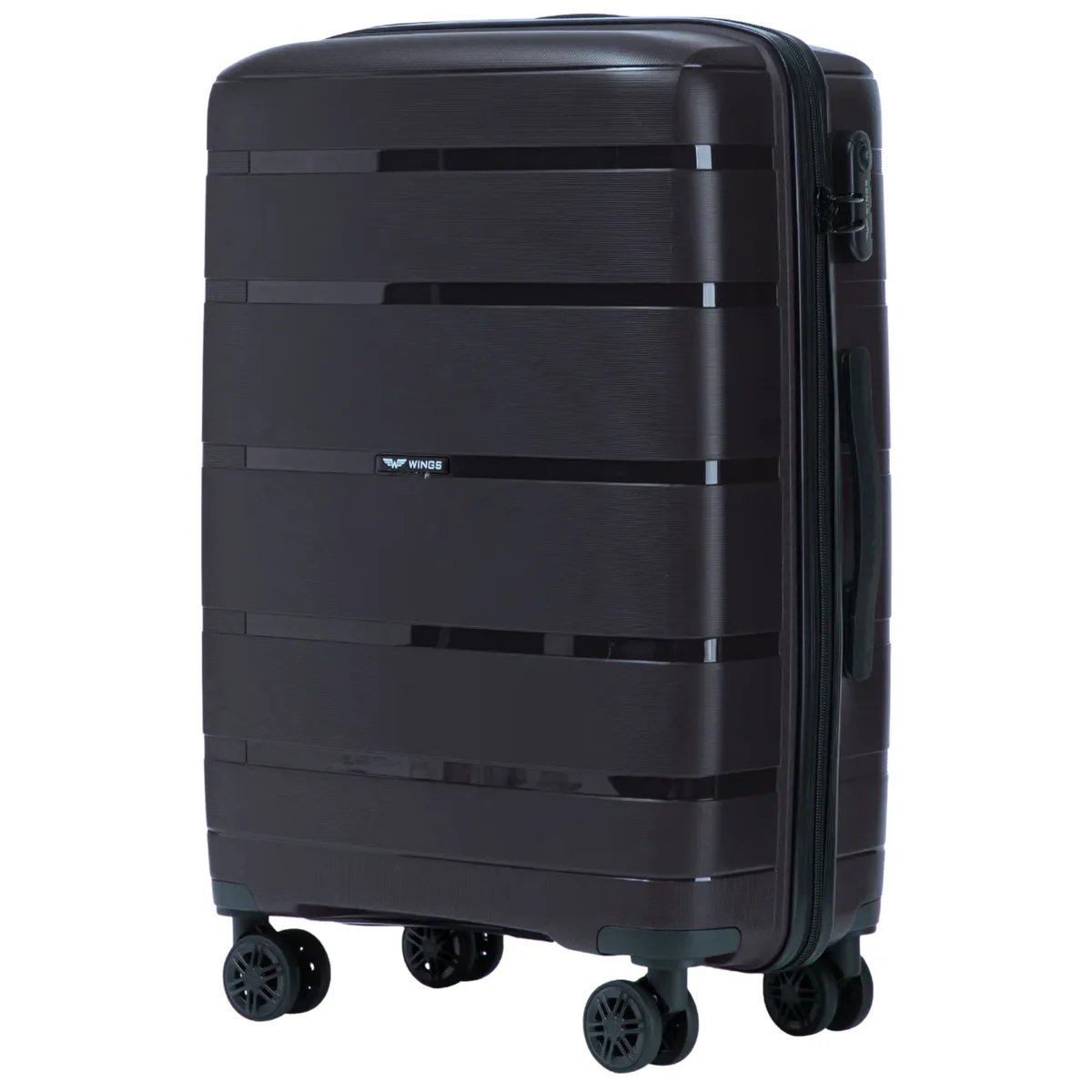 valises en polypropylène 20 ", 24 ", 28 " / 75 × 50 × 30 cm / 65 × 44 × 25 cm / 55 × 39 × 20 cm, couleur hawfinch champagne, résistantes aux dommages, télescopiques, 4 roulettes 360° °   double roulettes, serrure à combinaison, poignées latérales et supérieures