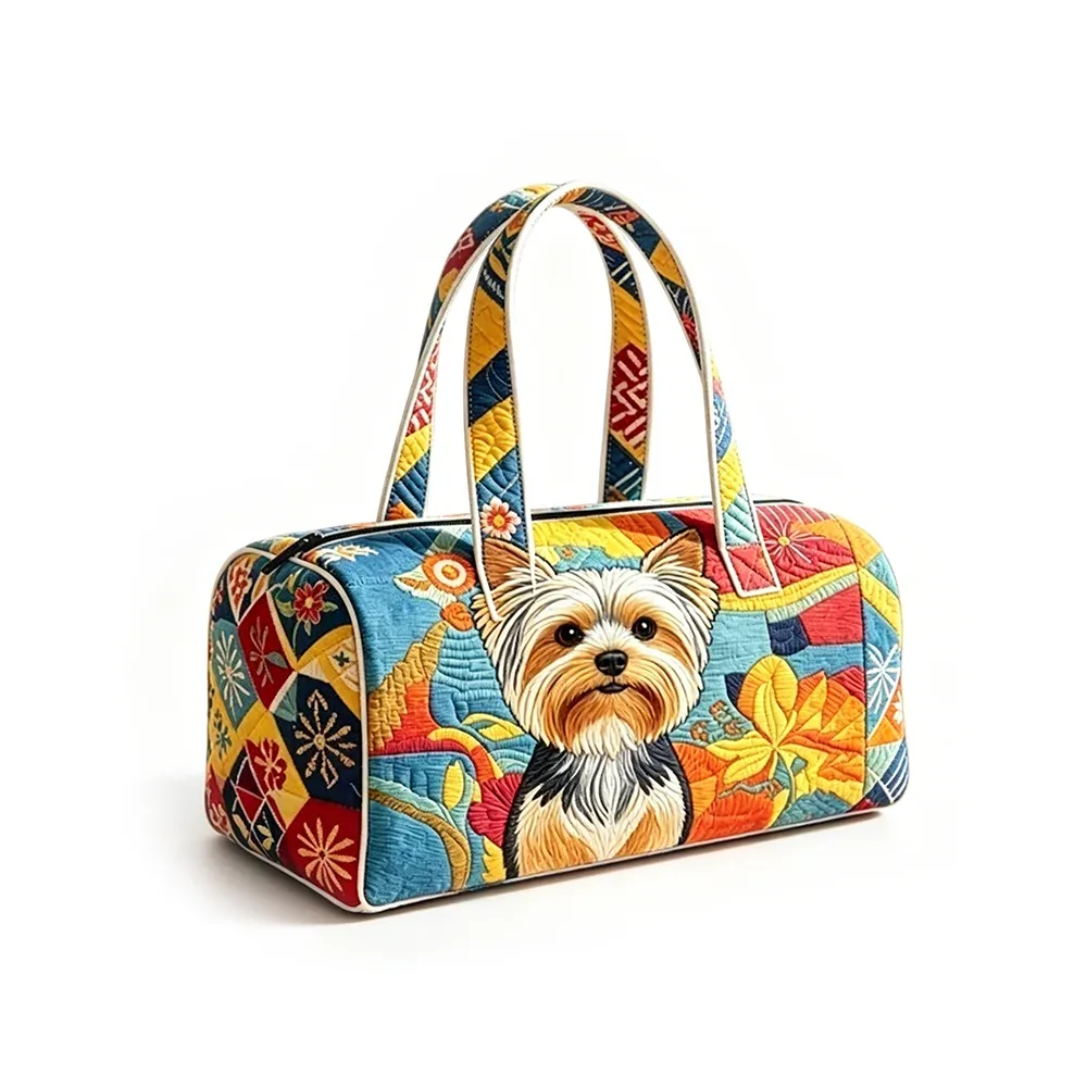 sac matelassé floral vintage style bohème pour femme, sac de voyage artistique pour halloween, sac de week-end pour amoureuses des animaux, sac de nuit