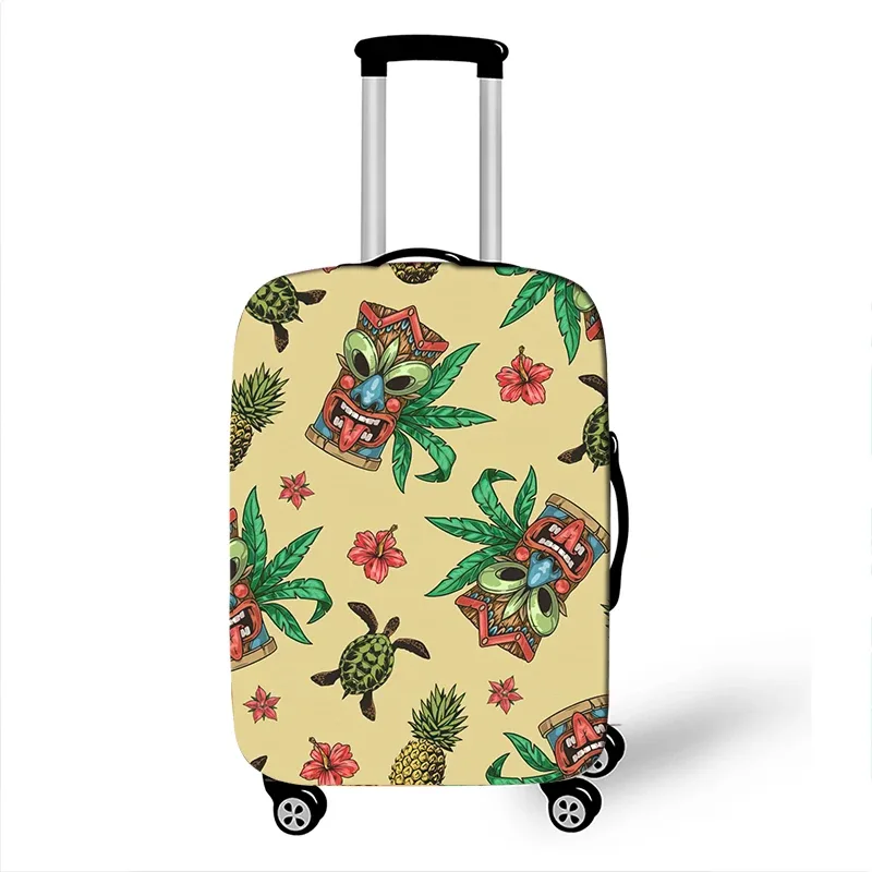 arbre hawaïen plage impression housse de bagage coucher de soleil noix de coco femmes hommes valise de voyage housses de protection horus boîtier de chariot couverture cadeau