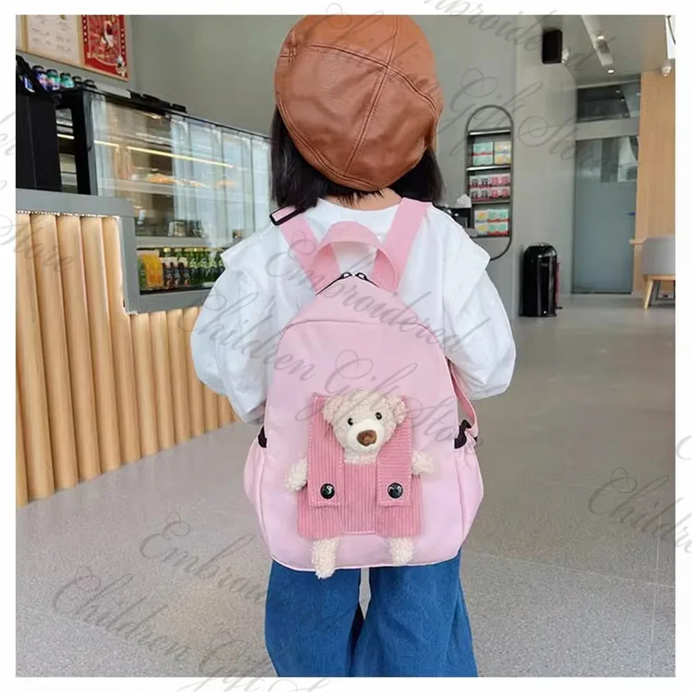 sac à dos de dessin animé personnalisé pour enfants, sac de livre de maternelle, sacs de collation sortants, sac à dos mignon pour bébé, nom brodé personnalisé, nouveau