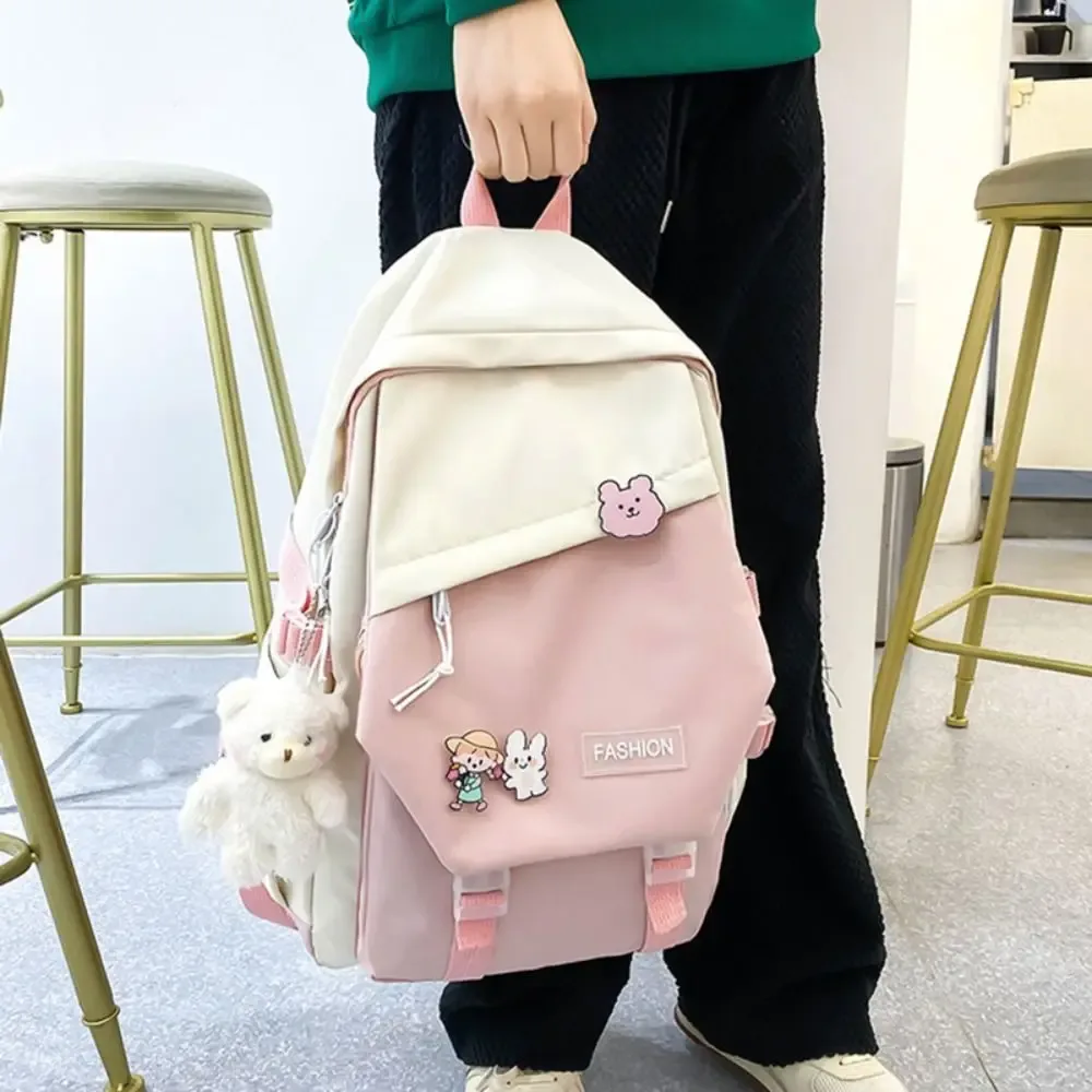 sac à dos multifonctionnel imperméable en nylon, grande capacité, sac d'université, sac de voyage