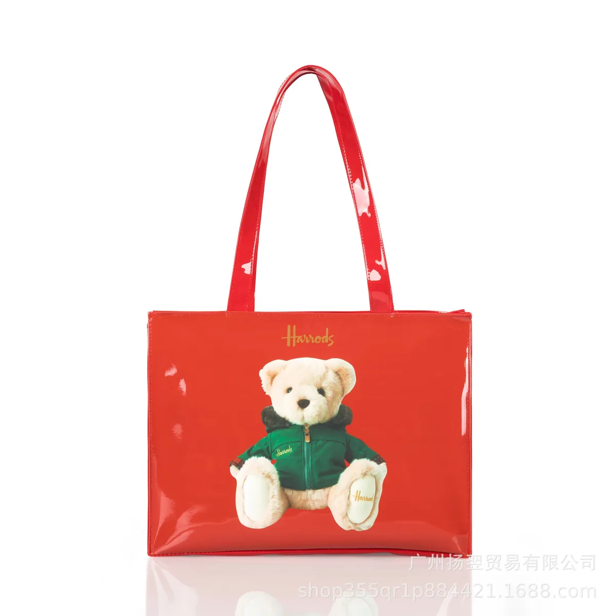 sac fourre-tout imperméable en pvc à imprimé cartoon pour femmes, sac à main décontracté et portable, sac pour le shopping, les trajets quotidiens et l'utilisation quotidienne en extérieur. ﻿