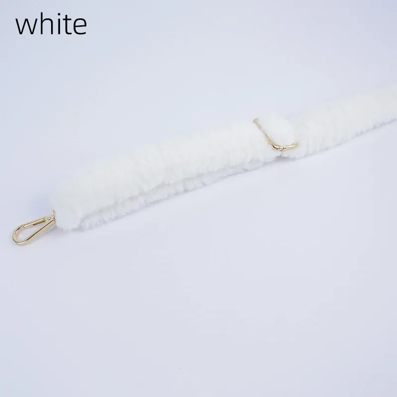 sangle de sac en peluche réglable, longue longueur chaude d'hiver, ceinture de remplacement en fourrure pour femmes, sacs à bandoulière, accessoires, 1 pièce