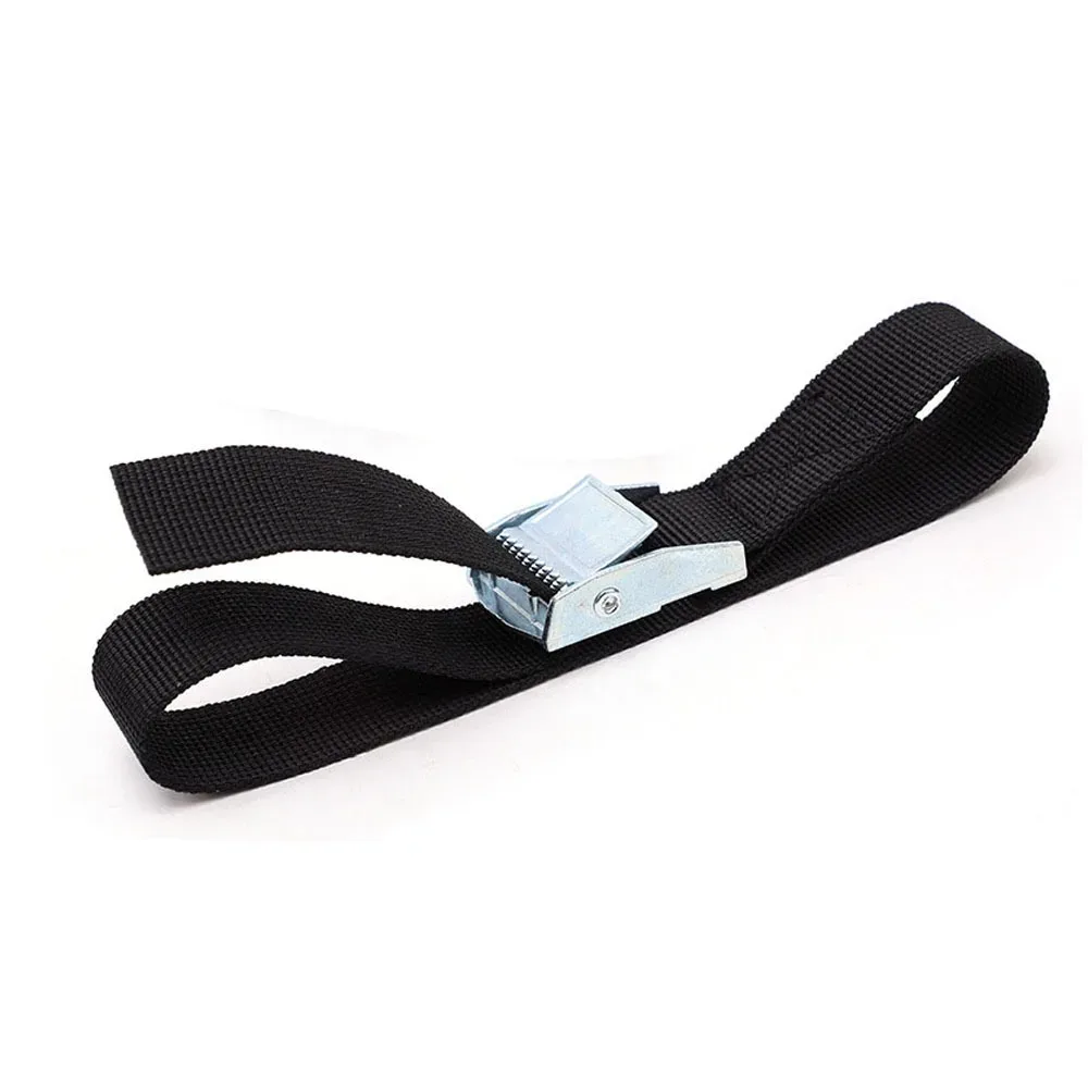 sangles d'arrimage noires 1/2/3 mètres * 25 mm, sangles de bagages réglables, ceinture à cliquet robuste, boucle en métal, sangles d'arrimage de cargaison