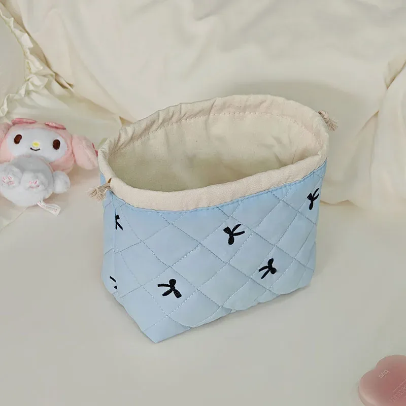 sac à cordon avec imprimé floral, grande capacité, trousse de maquillage portable, organisateur de rangement pour produits de beauté, idéal pour les voyages, la salle de sport et les articles de toilette à la maison.