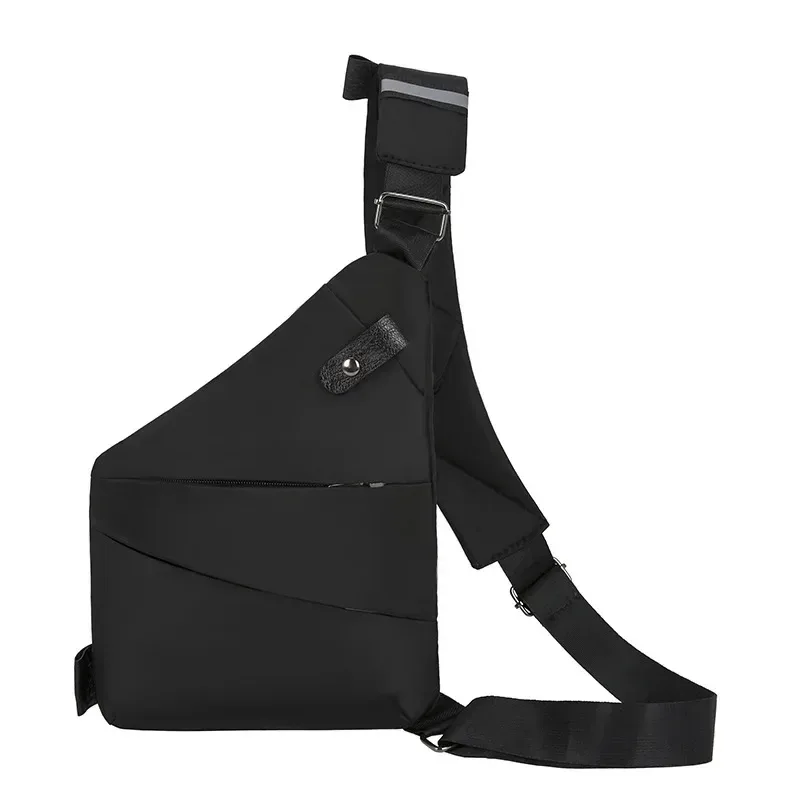 sac de poitrine simple pour homme, idéal pour les loisirs en plein air, sac bandoulière antivol pour le cyclisme, grande capacité, imperméable, sac à bandoulière, pochette pour téléphone