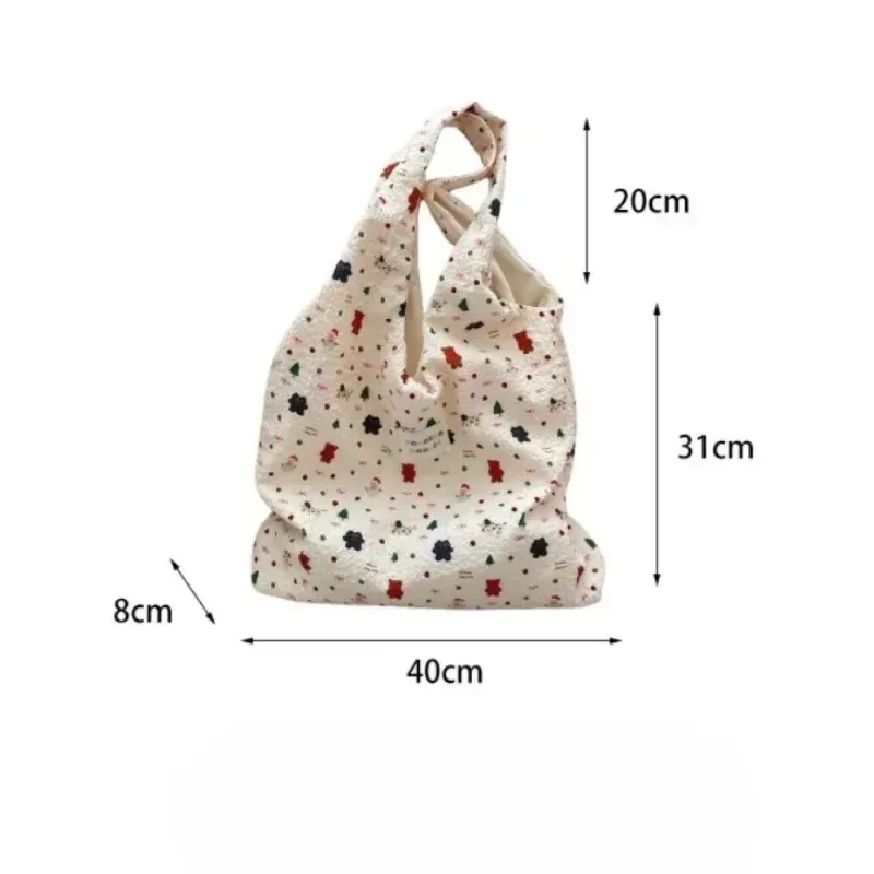fourre-tout femme sac à provisions eco sac à main réutilisable épicerie shopper sac à main coréen femmes doux dessin animé sac à bandoulière livres pochette