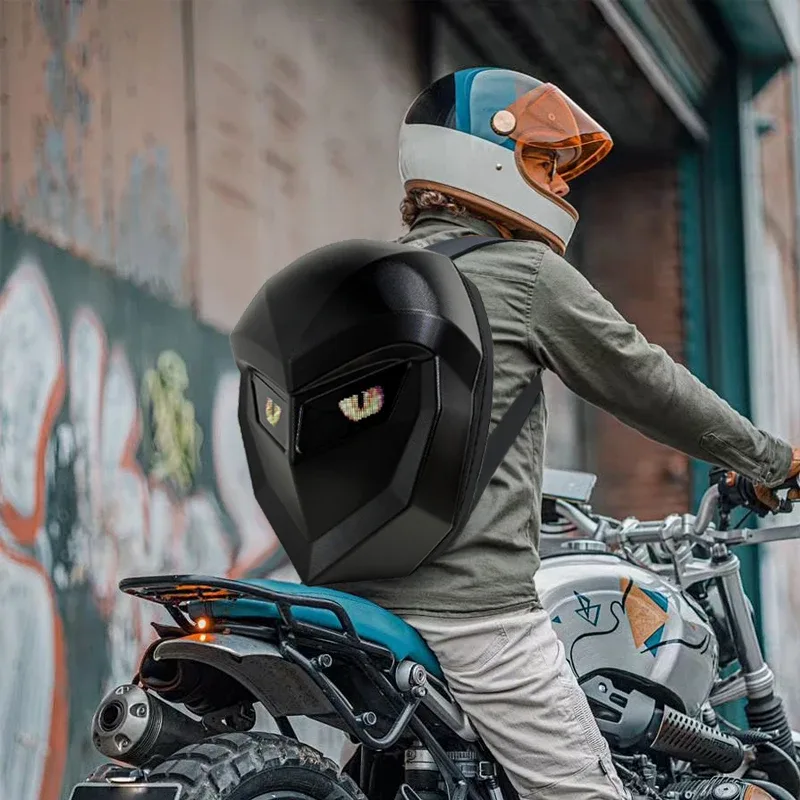 sac à dos led pour homme coque rigide led moto casque de cyclisme sac à dos pour femme voyage d'affaires sacs à dos d'ordinateur portable étanche