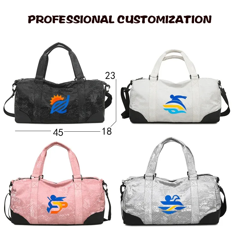 sac de voyage personnalisé avec logo imprimé, sac de sport avec séparation sèche et humide, sac de danse de yoga, impression de photos, nom du sac de fitness