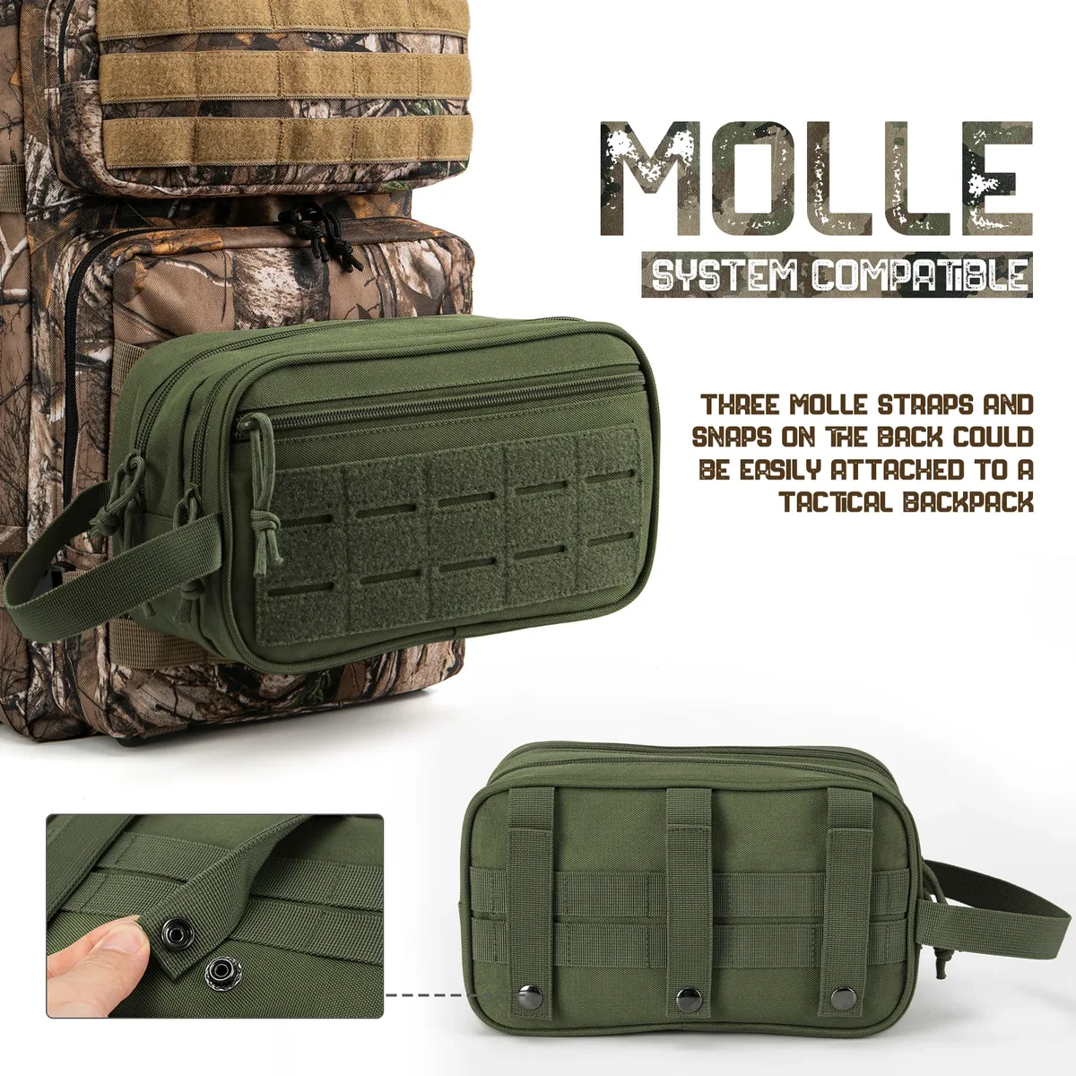 trousse de toilette tactique pour hommes, trousse d'hygiène, pochettes molle, petit kit dopp, kit de rasage pour hommes, douche de voyage, maquillage, sac cosmétique