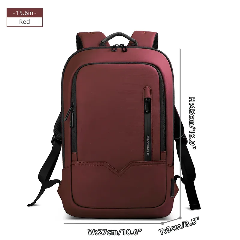 hk – sac à dos de haute qualité pour ordinateur portable de 15.6 pouces, sac à dos de voyage léger en tissu oxford imperméable pour hommes d'affaires
