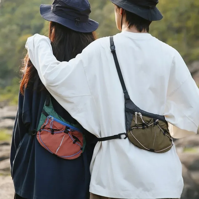 sac à bandoulière colorblock pour l'extérieur, sangle réglable, pour les déplacements quotidiens, la randonnée, les voyages, pour hommes et femmes