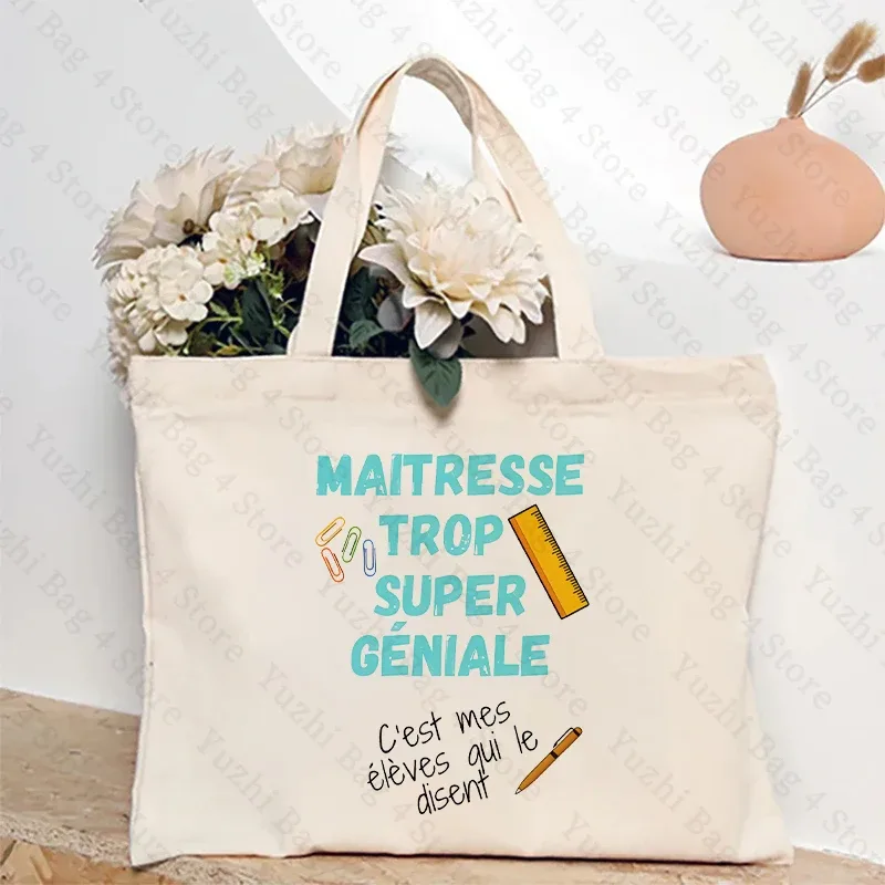 sac fourre-tout de shopping de mode pour femmes avec professeur de chouette et sac à bandoulière design hibou cadeau pour éducatifs cadeau maitresse d'école