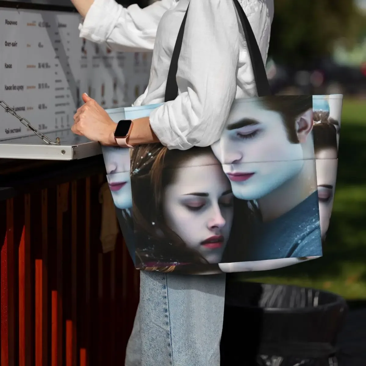 the twilight saga edward cullen beach tote bag sport gym yoga duffle grand sac fourre-tout pour femme sac de voyage sac de fitness