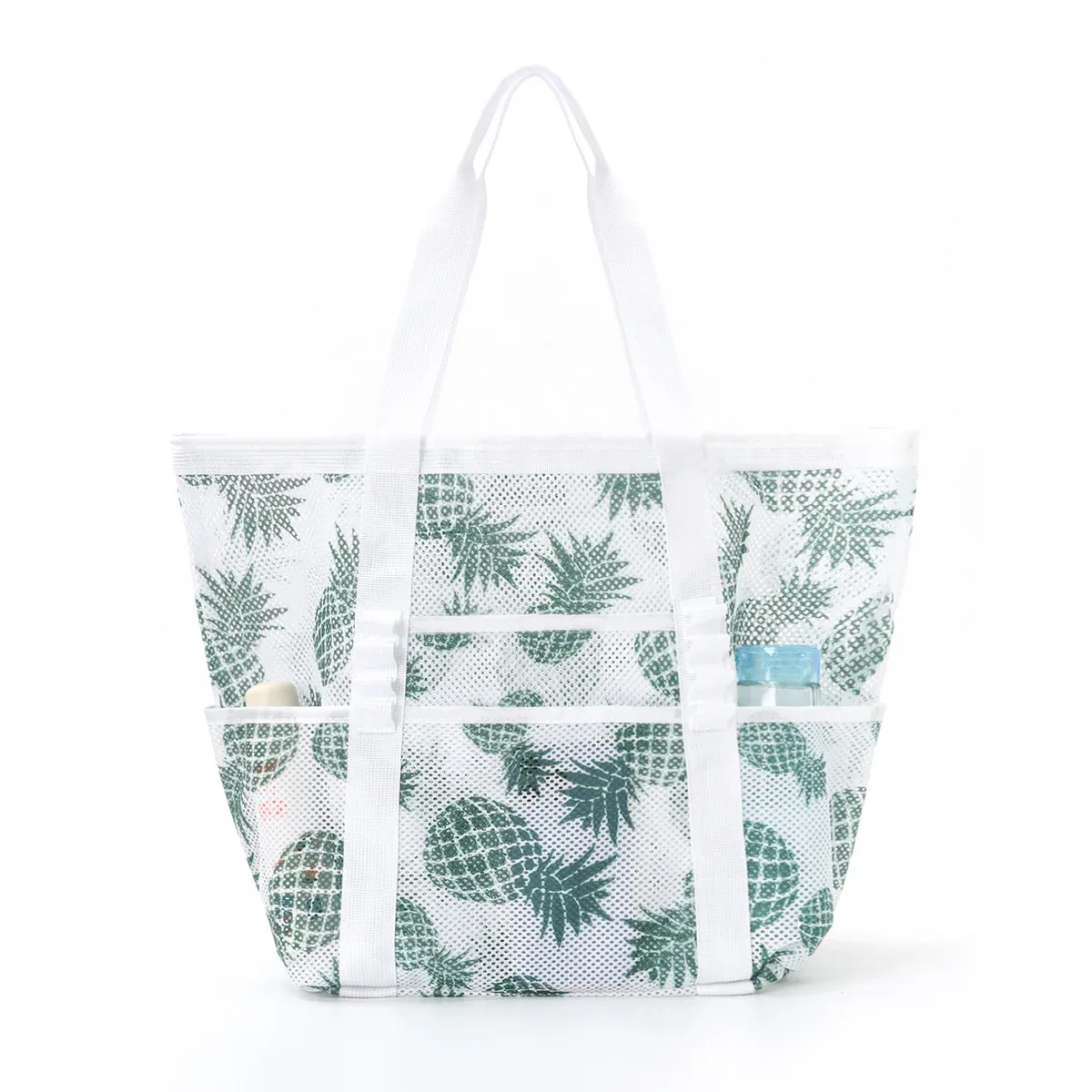 sac fourre-tout en maille respirante multi-poches de grande capacité, à séchage rapide, sac de rangement multi-compartiments pour articles de sport et de natation