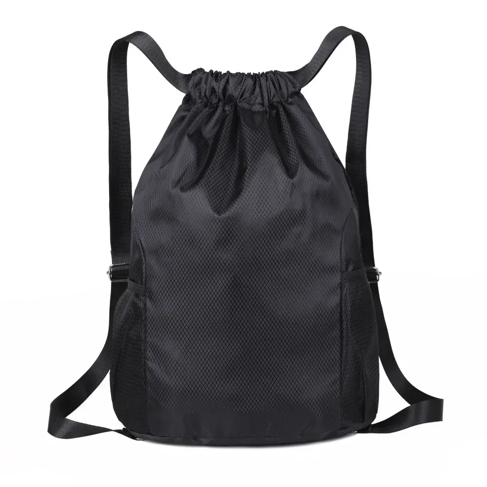sac à dos léger de haute qualité avec cordon de serrage, imperméable, couleur unie, sac de sport, résistant à l'usure, sac de fitness pour l'extérieur