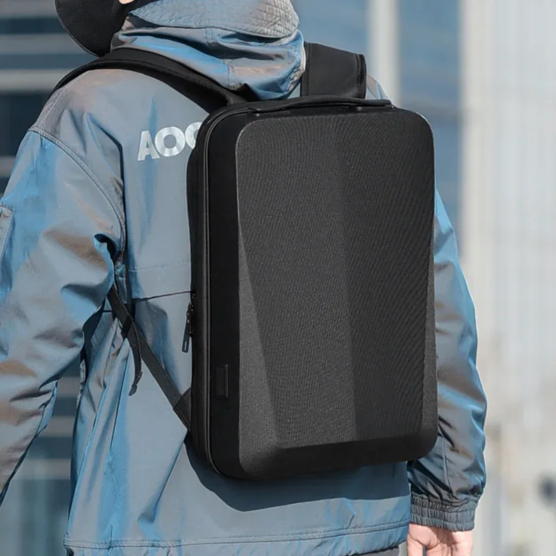 sac à dos professionnel grande capacité, coque rigide pour ordinateur portable, étanche, pour étudiants, sac de voyage 3d, sac à dos décontracté en polyester