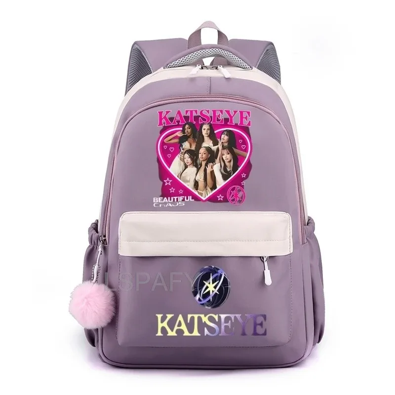 sac à dos pour ordinateur portable katseye funny teenager, sac d'école en toile cool pour femmes, sacs à dos d'étudiant de haute qualité, sac d'école tendance pour filles