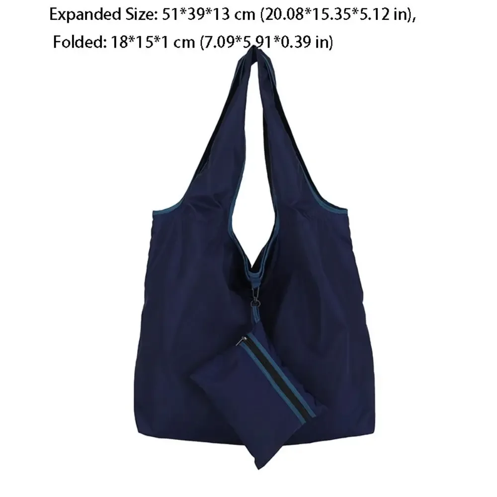 sac à main pliable ~ sac de shopping pliable, sac de rangement étanche pour épicerie, grande capacité, sac à bandoulière en nylon, sac fourre-tout pour extérieur