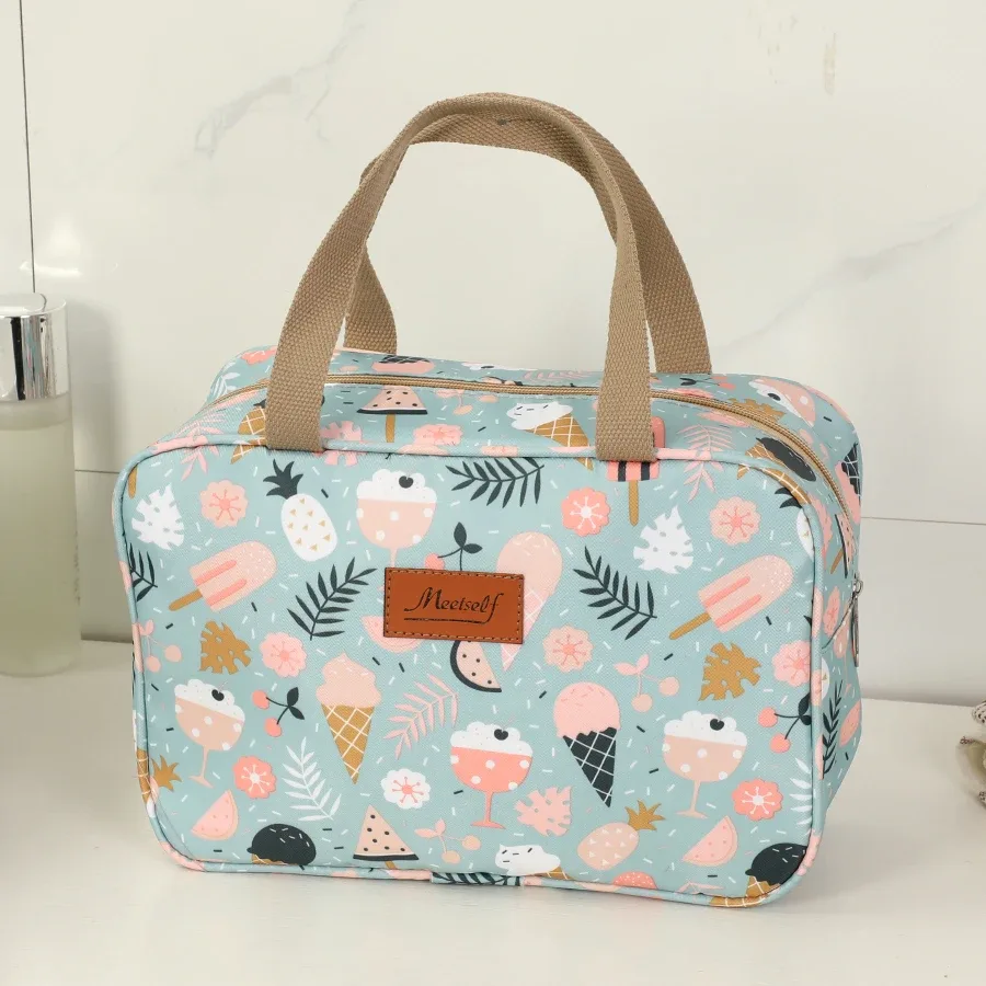 trousse de toilette portative de grande capacité, trousse de maquillage, sac de rangement portable étanche pour le bain et le fitness