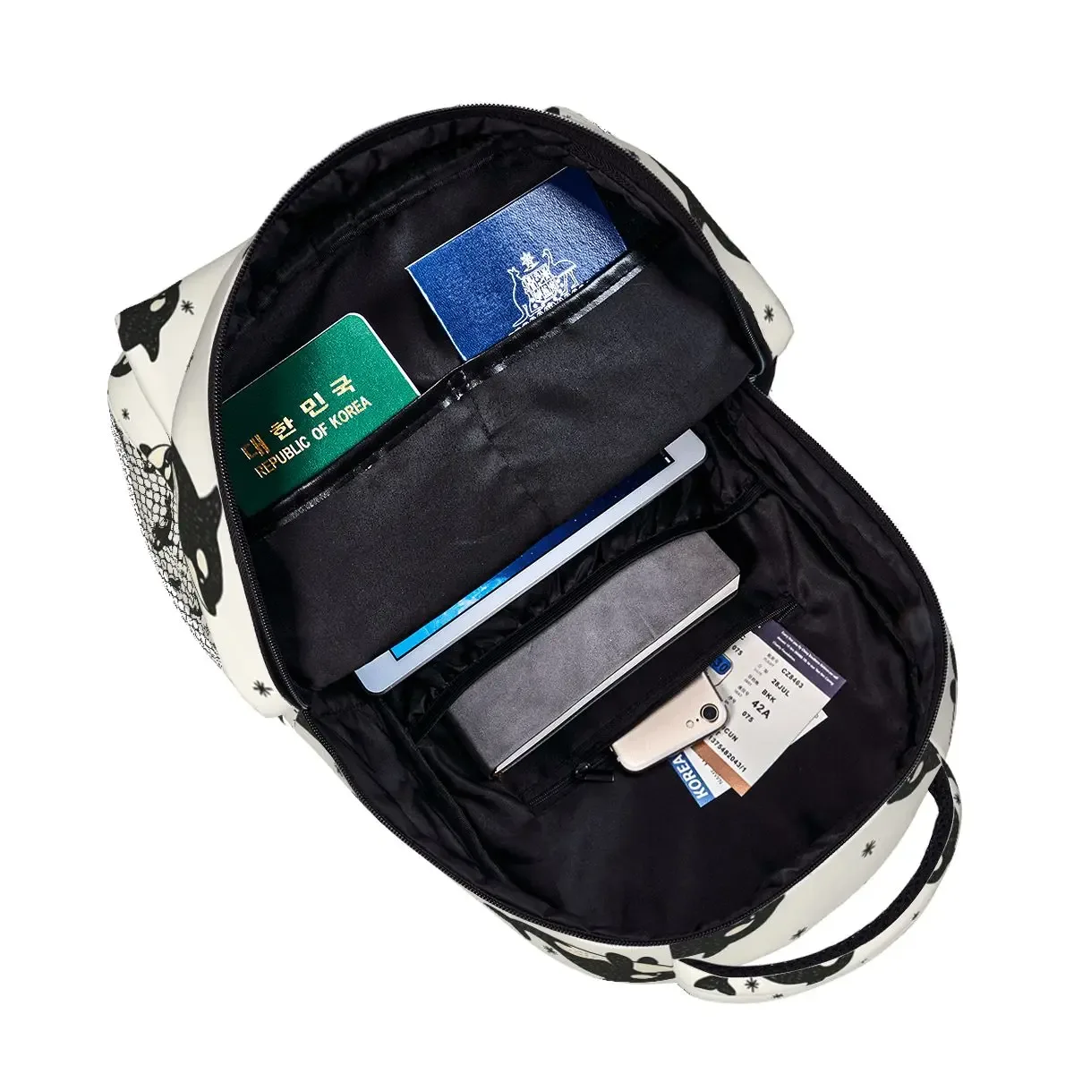 sac à dos pour étudiants à motif orca, sac d'école, sac à dos de randonnée, sac de voyage pour garçons et filles, sac à dos à la mode, sacs à bandoulière