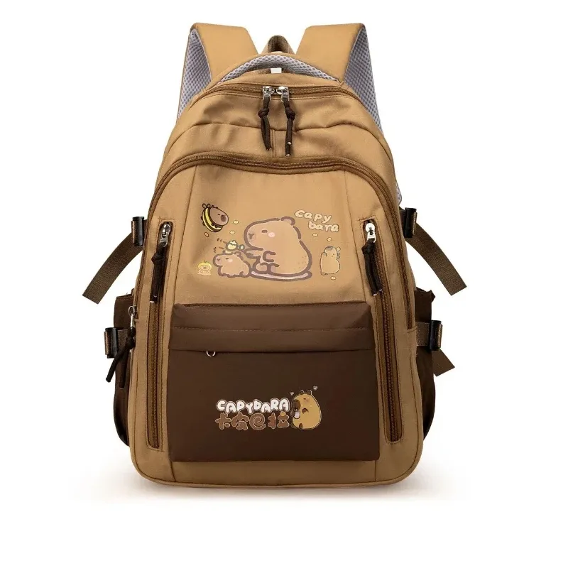 kawaii capybara école sac à dos 3 pièces filles sacs d'école ensemble sacs à dos décontractés enfants livre sac enfants cartable voyage sac à dos