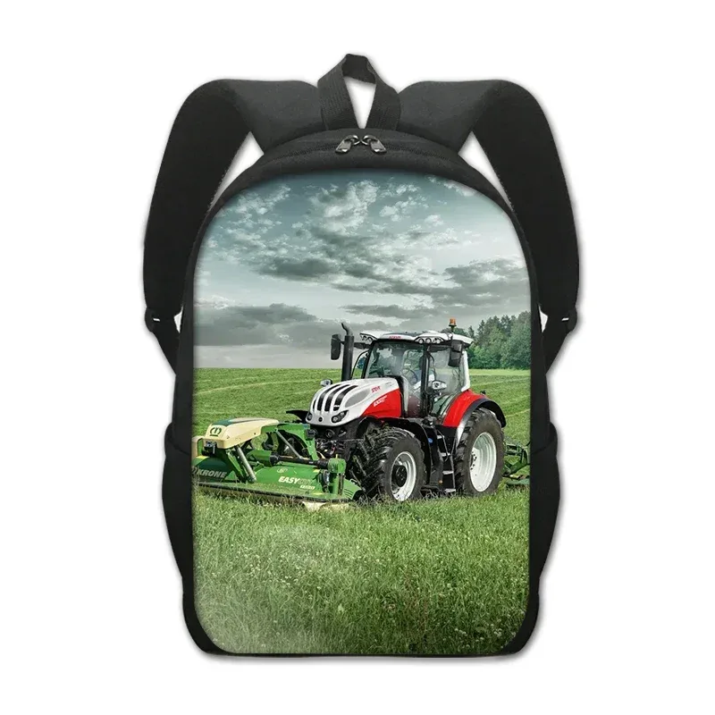 sac à dos imprimé tracteur fskins pour adolescents, sacs d'école pour enfants, sac à dos décontracté pour hommes, sac à dos pour ordinateur portable, sac de livre portable, 16 pouces