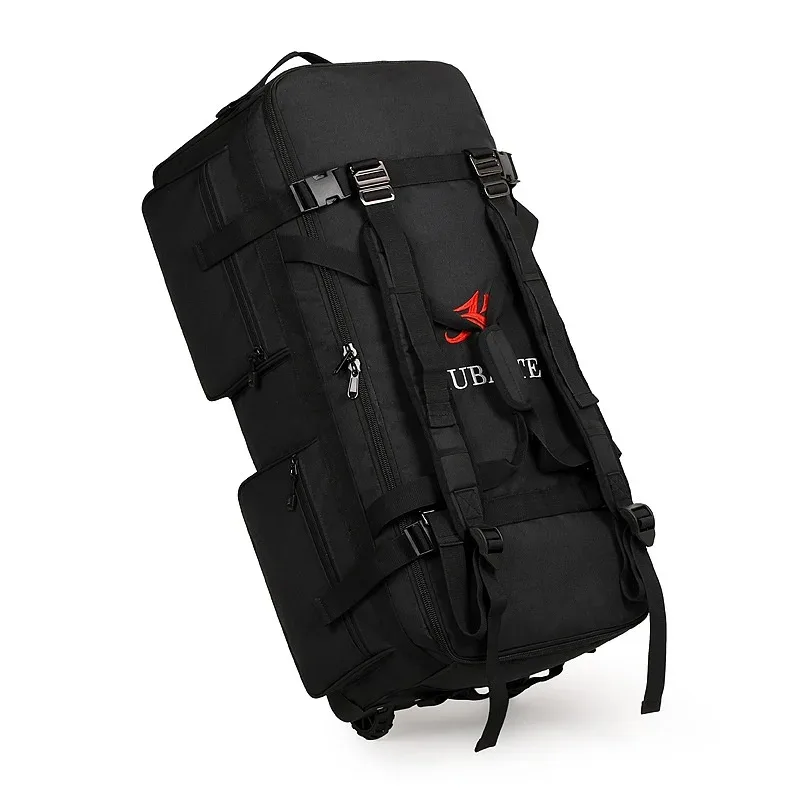 sac de voyage grand format 100l, sac à bagages à main, sac à roulettes d'extérieur, sac de rangement pour vêtements, sac à dos double épaule, imperméable et résistant à l'usure