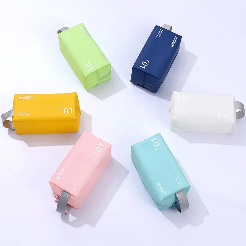 trousse de toilette octogonale en pvc, sac de rangement de voyage pour cosmétiques, sac de natation étanche, trousse de maquillage couleur bonbon