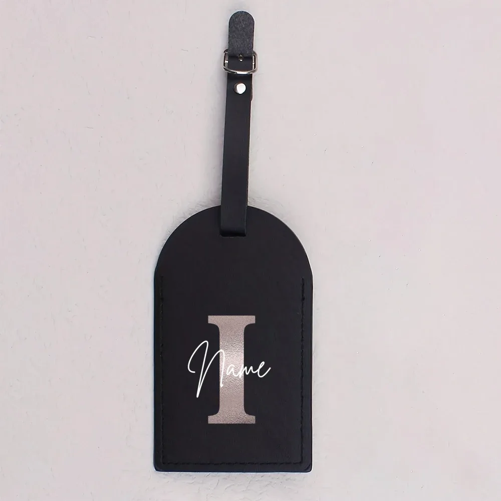 étiquette de bagage monogramme personnalisée en cuir pu pour valise, étiquettes de sac à main, sac de voyage, étiquette de valise, meilleur cadeau