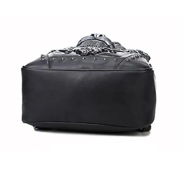 sac à dos tendance pour femmes et hommes, sac à dos avec impression 3d lion rivet, sacs d'école pour adolescentes, sac de voyage