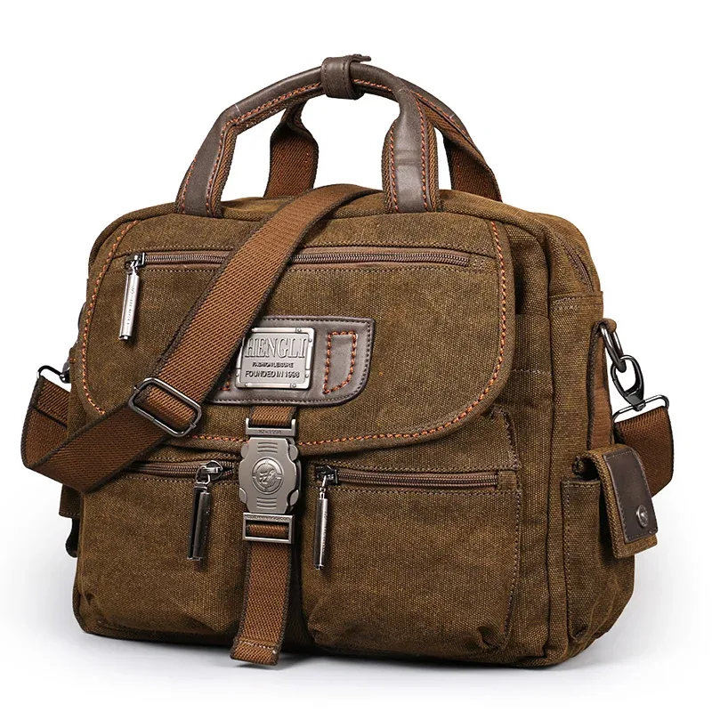 Sacs messager en toile rétro Ruil 2022, multifonctionnels, pour hommes, sacoche d'épaule, sac de voyage décontracté, sacoche à outils, sac vintage, mallette