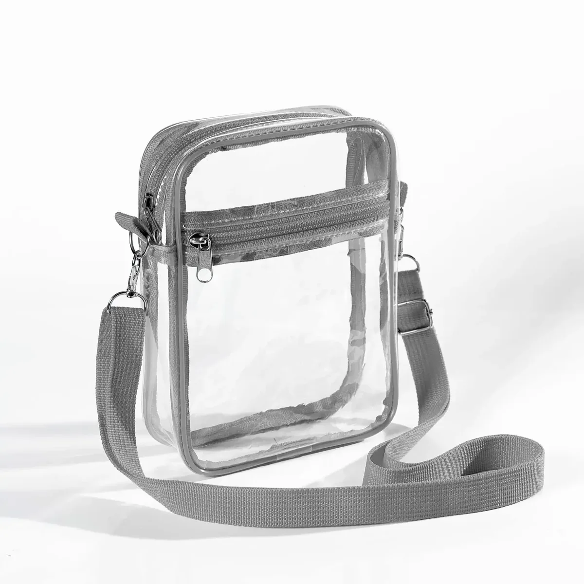 sac à bandoulière transparent pour femme, approuvé pour les stades, sac à main transparent en pvc pour concert, sac à bandoulière simple avec poche avant, sac à main décontracté